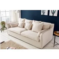 riess-ambiente 3-Sitzer HEAVEN 210cm natur · Hussensofa inkl. Kissen und abnehmbaren Bezug, Einzelartikel 1 Teile, Wohnzimmer · Leinenstoff-Gemisch · Federkern-Polsterung · Landhausstil