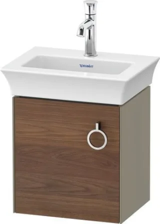 Duravit White Tulip Waschtischunterbau wandhängend Amerikanischer Nussbaum & Stein Grau Hochglanz &  WT4250L77H2