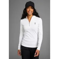 DELMAO Langarmshirt mit Troyer-Kragen