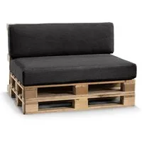FAVRE Palettenkissen CosyRib Ribcord Garten Set PFLA(Sitzkissen 120x80+Rückenlehne 120x40), Kissen