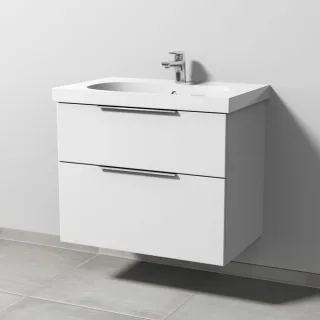 Sanipa 3way Waschtischunterbau zu Geberit Acanto Waschtisch mit 2 Auszügen, Weiß-Soft UM41743