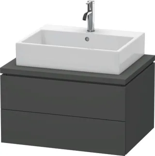 Duravit L-Cube Konsolenwaschtischunterbau wandhängend Graphit Matt 720x547x400 mm - LC581604949 LC581604949