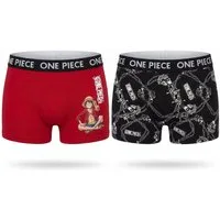 One Piece Boxershorts Anime One Piece Jungen Boxershorts Unterhose 2er Pack Gr. 116 bis 164 (Spar-Set)