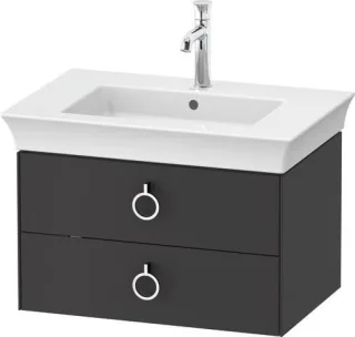 Duravit White Tulip Waschtischunterbau wandhängend Graphit Seidenmatt 684x458x410 mm - WT43510585800 WT4351058580010