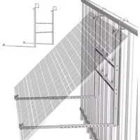 Rhein Beleuchtung Solarmodul-Halterung Balkonkraftwerk Halterung aus Aluminium AL6005 T5, Silber, (bis 44 Zoll, Set, 1-tlg., Solarpanel Halterung für Geländer, Wand & Fläche, Montage in 15 Min, Neigung 15 45 Grad, passend für PV Modul Halterung 400 6