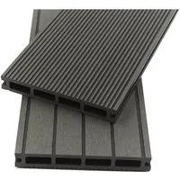HOME DELUXE Terrassendielen WPC Dielen SAMANA - Hellgrau Flächenauswahl, (Komplettset), Inkl. Unterkonstruktion und kompl. Zubehör, Terrassenboden