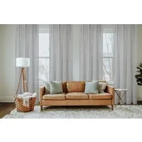 Home Basics Vorhang SOFTY 2er Pack (2 St), Ösen, halbtransparent, 2er Pack Ösenschal SOFTY Uni