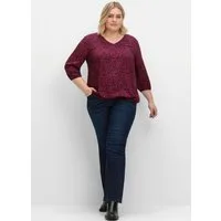 Sheego Klassische Bluse Tunika 3/4-Arm