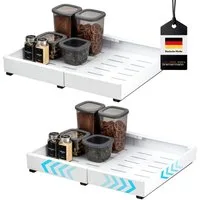 bremermann Teleskopauszug 2er Set - mit Einlegeboden, ausziehbar, Breite von 31-51 cm