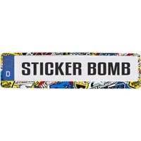 Hermann Schütz Kennzeichenhalter Kennzeichenrahmen Standard, "Sticker Bomb" 1 Stück