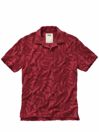 OAS Herren Poloshirt Loefy Rot 80 % Baumwolle, 20 % Polyester