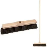 Prima-Online Staubbesen Holz Besenkopf Hausbesen 22 mm Gewinde, mit Stiel, Breite: 35 cm