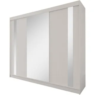 Beautysofa Schwebetürenschrank, Kaschmir, Holzwerkstoff, 12 Fächer, 240x216x61 cm, Schlafzimmer, Kleiderschränke, Schwebetürenschränke