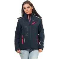Geographical Norway Softshelljacke Damen Softshell Windbreaker Regen Outdoor Jacke in Unifarbe, mit abnehmbarer Kapuze, mit Stehkragen