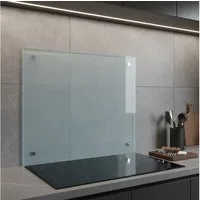 Melko Küchenrückwand Herdspritzschutz Glasrückwand Milchglas Fliesenspiegel 6mm Herdblende, (Stück), ESG Sicherheitsglas