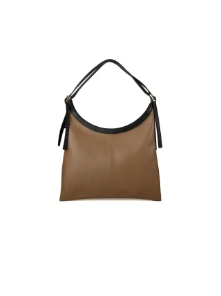 Giulia Monti Tragetasche Taupe Schwarz