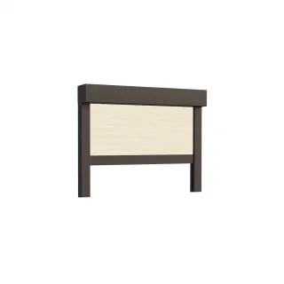 Außenrollo braun, Basic, Dunkelbraun RAL 8019, 800 x 600 mm, eckig 90° mit Tageslicht-Tuch, individuell konfigurieren
