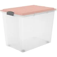 ROTHO Aufbewahrungsbox Compact Aufbewahrungsbox 70l mit Deckel, Kunststoff (PP)