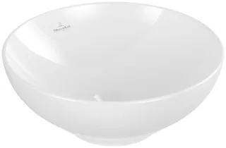 Villeroy & Boch Loop & Friends Aufsatzwaschbecken, 380 x 380 x 150 mm, Weiß Alpin, mit Überlauf, ung 4A450001