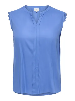 ONLY CARMAKOMA - CARMUMI S/L TOP WVN NOOS Ultramarine - Gr. - 46