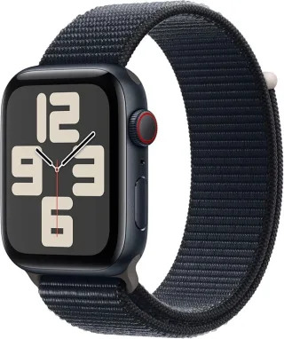 Apple Watch SE 2 (2022) [GPS + Cellular inkl. Sport Loop mitternacht] 44mm Aluminiumgehäuse mitternacht
