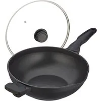 relaxdays Wok Wokpfanne mit Deckel