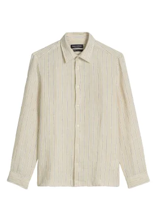 Marc OPolo Casual - Hemd Regular Leinen beige - Gr. - XXL
