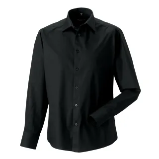 Russell Collection - Hemd für Herren Langärmlig (Schwarz)