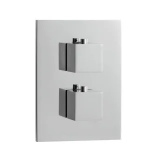 Herzbach NeoCastell Fertigmontageset 11.503055.2.01 Unterputz-Brause-Thermostat square, chrom