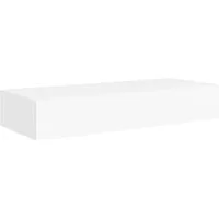 vidaXL Wandregal, Regal mit Schublade Weiß 60x23,5x10 cm MDF