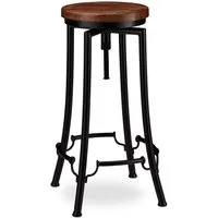 relaxdays Barhocker industrial hoch, A