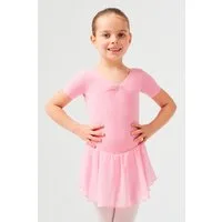 tanzmuster Chiffonkleid Ballettkleid Betty mit Glitzersteinen Mädchen Ballettbody mit Chiffon Röckchen