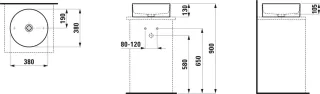LAUFEN Waschtisch-Schale LIVING Saphirkeramik rund H8114357581121
