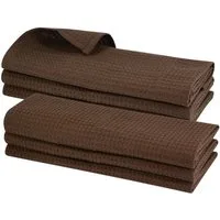 Engelland Geschirrtuch Poliertuch, (Vorteils-Set, 6-tlg., Waffel-Pique), 100 % Baumwolle, integrierte Aufhängeschlaufe, 70 x 50 cm