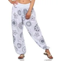 OriginalYou Haremshose Sommerhose Damen Boho Flatterhose leichte Yoga-Hose weites Bein luftige & leicht, hautfreundliches Material