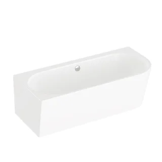 VitrA Geo Badewanne back to wall Ecke links 180 x 80 cm mit Überlauf Weiß Hochglanz,65451008000 65451008000