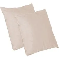 HTI-Living Dekokissen Kissen Nathalie Unifarben 2er-Set Beige, Dekokissen Sofakissen