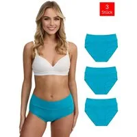 Tazzio Taillenslip 3er-Pack Damen Slip F920 (Packung, 3-St., 3er-Pack) hoher Bund kaschiert, zeichnet sich nicht ab