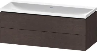 Duravit L-Cube c-shaped Set wandhängend Eiche dunkel gebürstet Matt 1200x480x480 mm - LC6953N7272000 LC6953N72720000