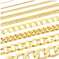 HOPLO Panzerkette Goldkette Panzerkette Länge 38cm - Breite 1,2mm - 585-14 Karat Gold