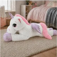 Sweety-Toys Kuscheltier Sweety Toys 8056 Einhorn Plüschtier 130cm Kuscheltier weiß rosa