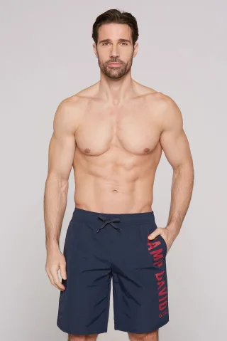 CAMP DAVID Badeshorts mit Logo Schriftzug