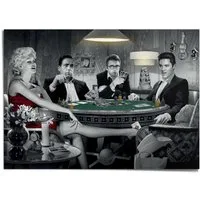 Reinders! Poster Chris Consani - four of a kind, Home Office - Monroe-Presley-Dean-Bogart - Schwarz-Weiß - Papier