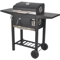 LQWELL Holzkohlegrill Compact Kettle Kugelgrill Tragbarer Holzkohlegrill mit Deckel, Edelstahl-Griff, Robust & langlebig Geschenkidee für Grillfans, für alle, die gerne Familie, Freunde und BBQ-Partys
