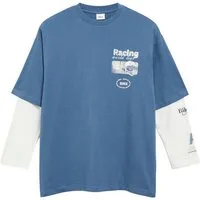 s.Oliver Junior Oversize-Shirt Oversize-Form im 2in1-Look