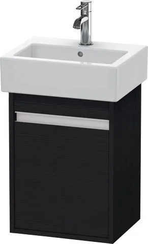 Duravit Ketho Waschtischunterbau wandhängend Eiche Schwarz Matt 400x320x550 mm - KT6630L1616 KT6630L1616
