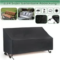 OSTWOLKE Gartenmöbel-Schutzhülle 2/3/4-Sitzer Gartenbank-Abdeckung wasserdicht Winddicht Staubschutz, sonnenlicht- und lichtbeständig für Terrassenbänke im Freien