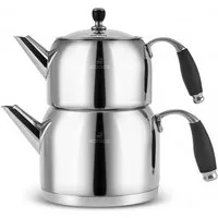 Karaca Teekanne Karaca Stella Edelstahl-Teekannen-Set, 3L, Induktionsgeeignet, 2 l