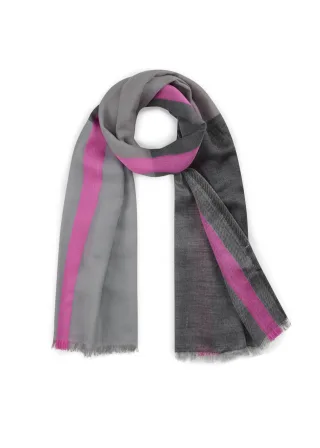 Wärmender Jacquard Schal aus Woll-Mischung mit Karo-Muster blau - Gr. - one size