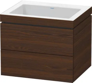 Duravit L-Cube c-bonded Set wandhängend Nussbaum gebürstet Matt 600x480x500 mm - LC6926N6969 LC6926N6969